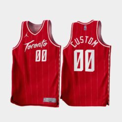 Toronto Raptors Custom 2022-23 Red Earned Edition Jersey