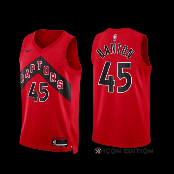 Toronto Raptors Dalano Banton 2022-23 Red Icon Edition Jersey Toronto Raptors Dalano Banton 2022-23 Red Icon Edition Jersey
