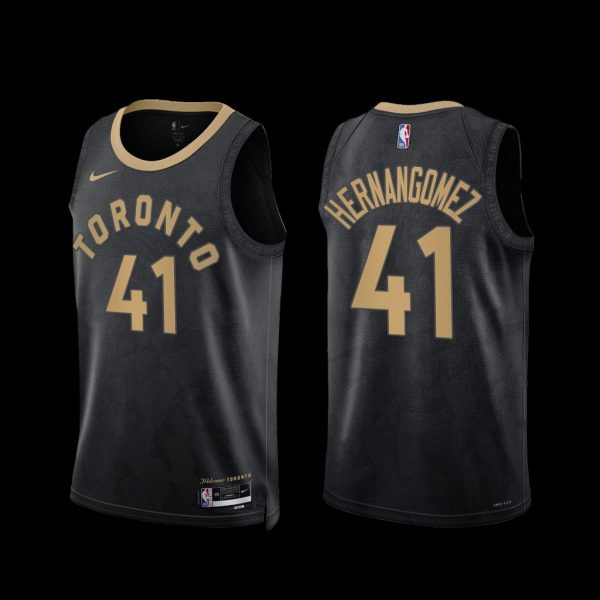 Toronto Raptors Juancho Hernangomez 2022-23 City Edition Jersey Black Toronto Raptors Juancho Hernangomez 2022-23 City Edition Jersey Black