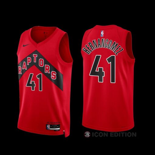 Toronto Raptors Juancho Hernangomez 2022-23 Red Icon Edition Jersey