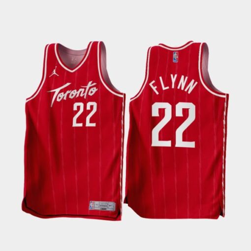 Toronto Raptors Malachi Flynn 2022-23 Red Earned Edition Jersey