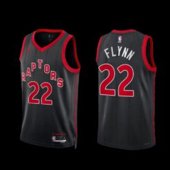 Toronto Raptors Malachi Flynn 2022-23 Statement Edition Jersey Black