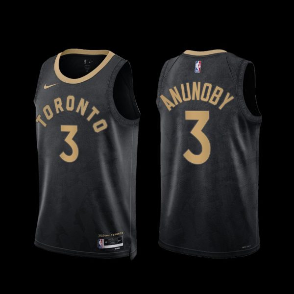 Toronto Raptors OG Anunoby 2022-23 City Edition Jersey Black Toronto Raptors OG Anunoby 2022-23 City Edition Jersey Black