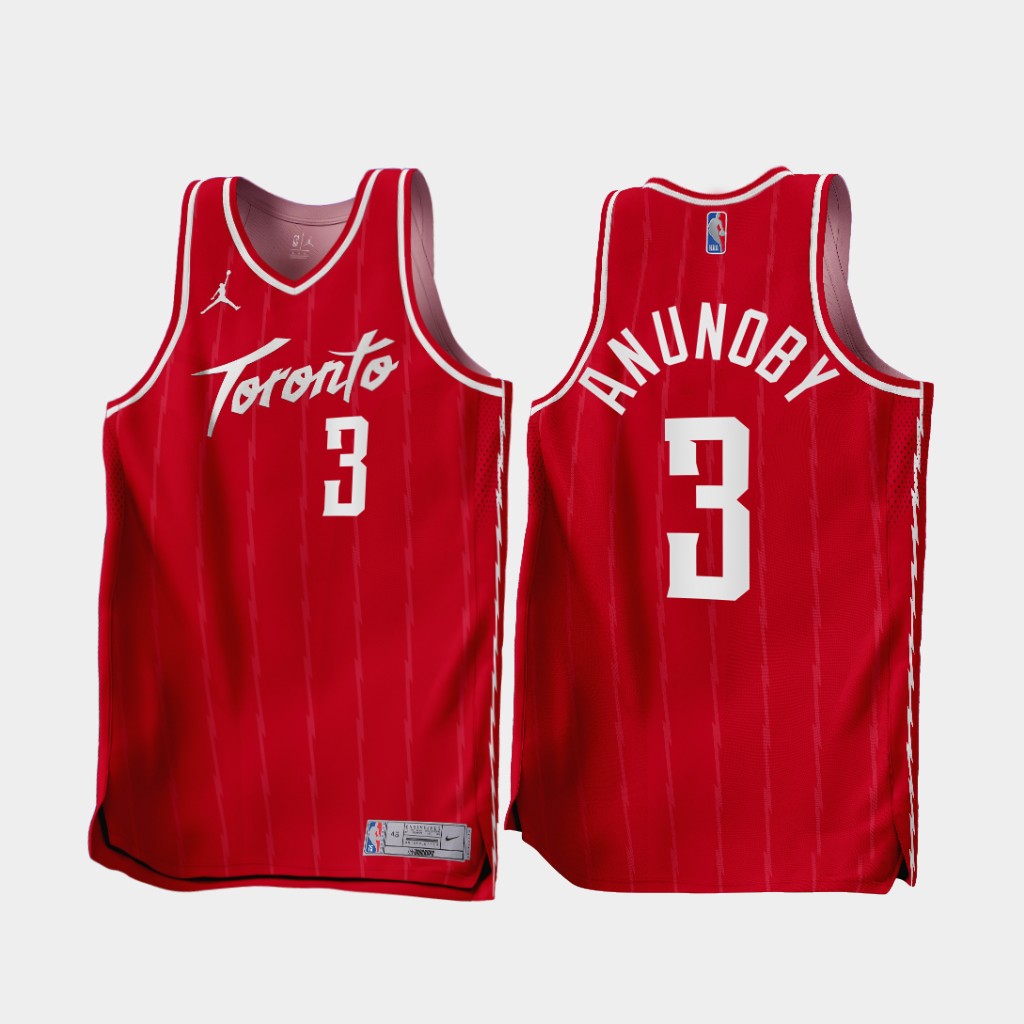 Toronto Raptors OG Anunoby 2022-23 Red Earned Edition Jersey Toronto Raptors OG Anunoby 2022-23 Red Earned Edition Jersey