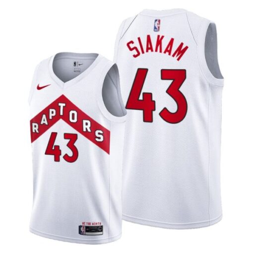 Toronto Raptors Pascal Siakam 2021 White Association Jersey