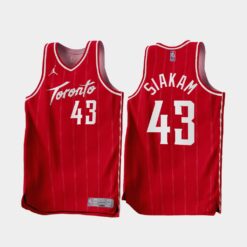 Toronto Raptors Pascal Siakam 2022-23 Red Earned Edition Jersey