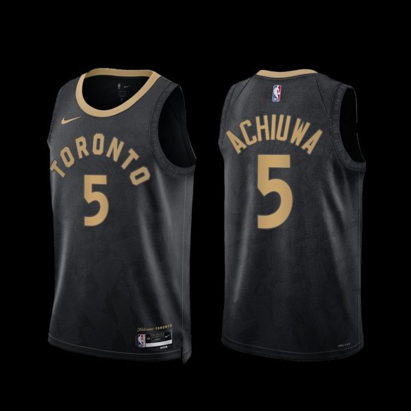 Toronto Raptors Precious Achiuwa 2022-23 City Edition Jersey Black Toronto Raptors Precious Achiuwa 2022-23 City Edition Jersey Black