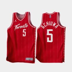 Toronto Raptors Precious Achiuwa 2022-23 Red Earned Edition Jersey