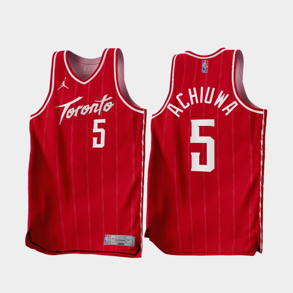 Toronto Raptors Precious Achiuwa 2022-23 Red Earned Edition Jersey Toronto Raptors Precious Achiuwa 2022-23 Red Earned Edition Jersey
