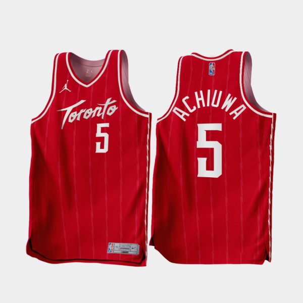 Toronto Raptors Precious Achiuwa 2022-23 Red Earned Edition Jersey Toronto Raptors Precious Achiuwa 2022-23 Red Earned Edition Jersey