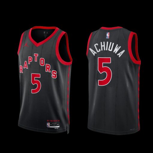 Toronto Raptors Precious Achiuwa 2022-23 Statement Edition Jersey Black