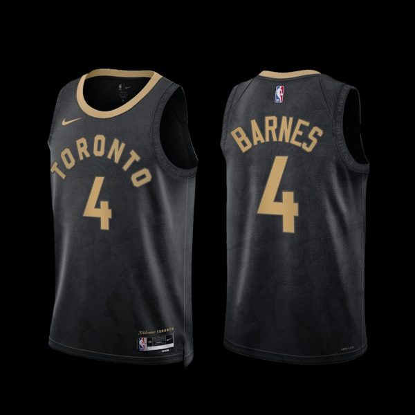 Toronto Raptors Scottie Barnes 2022-23 City Edition Jersey Black Toronto Raptors Scottie Barnes 2022-23 City Edition Jersey Black