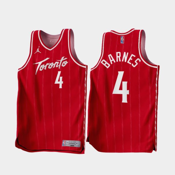 Toronto Raptors Scottie Barnes 2022-23 Red Earned Edition Jersey Toronto Raptors Scottie Barnes 2022-23 Red Earned Edition Jersey