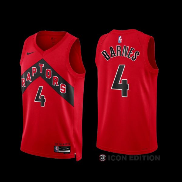 Toronto Raptors Scottie Barnes 2022-23 Red Icon Edition Jersey Toronto Raptors Scottie Barnes 2022-23 Red Icon Edition Jersey