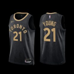 Toronto Raptors Thaddeus Young 2022-23 City Edition Jersey Black