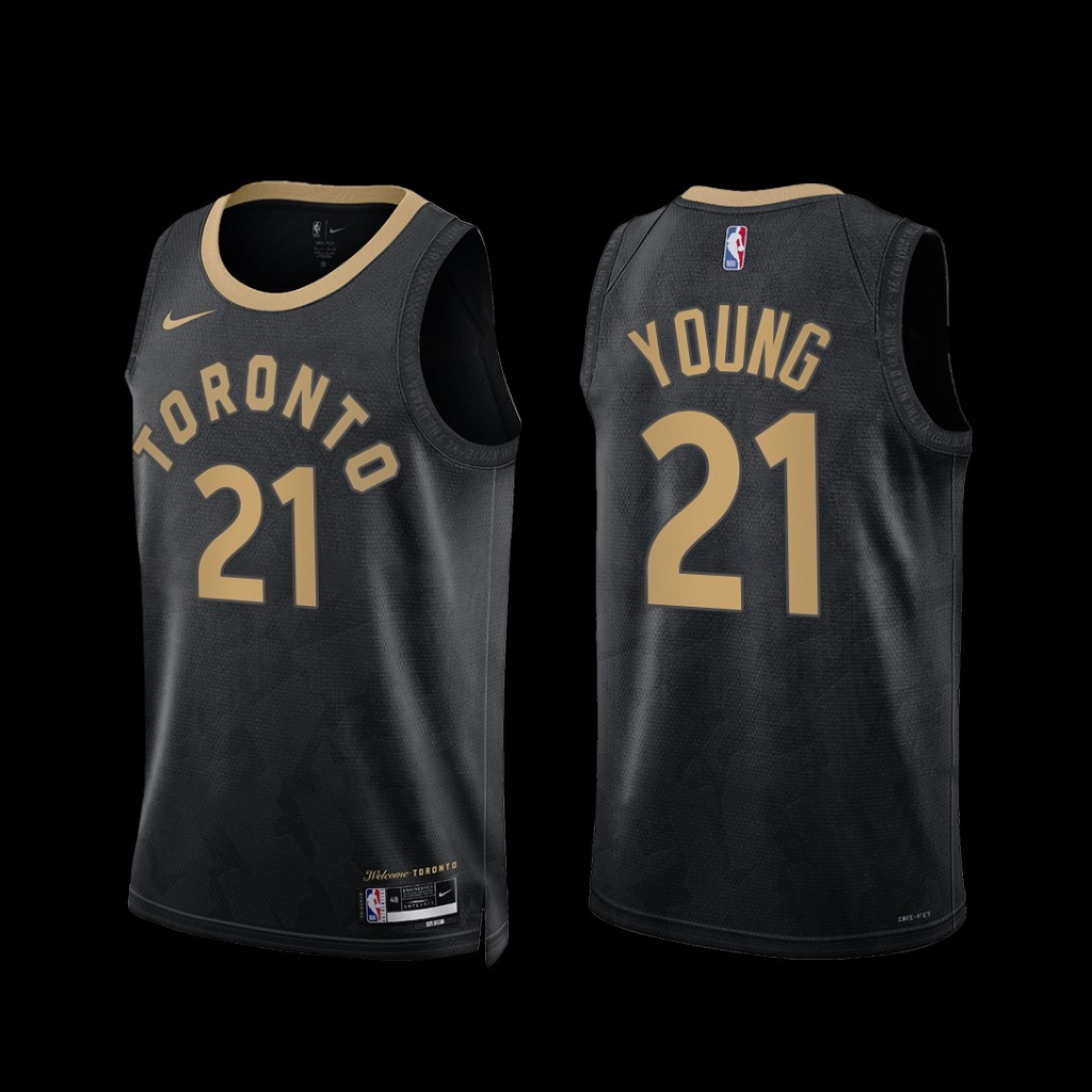 Toronto Raptors Thaddeus Young 2022-23 City Edition Jersey Black Toronto Raptors Thaddeus Young 2022-23 City Edition Jersey Black