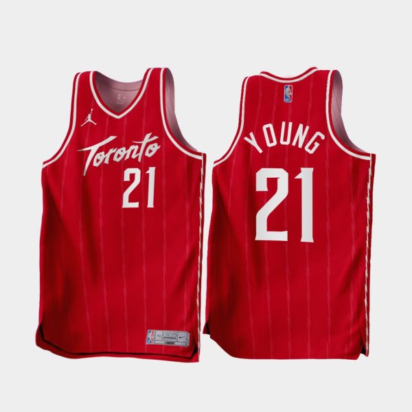 Toronto Raptors Thaddeus Young 2022-23 Red Earned Edition Jersey Toronto Raptors Thaddeus Young 2022-23 Red Earned Edition Jersey