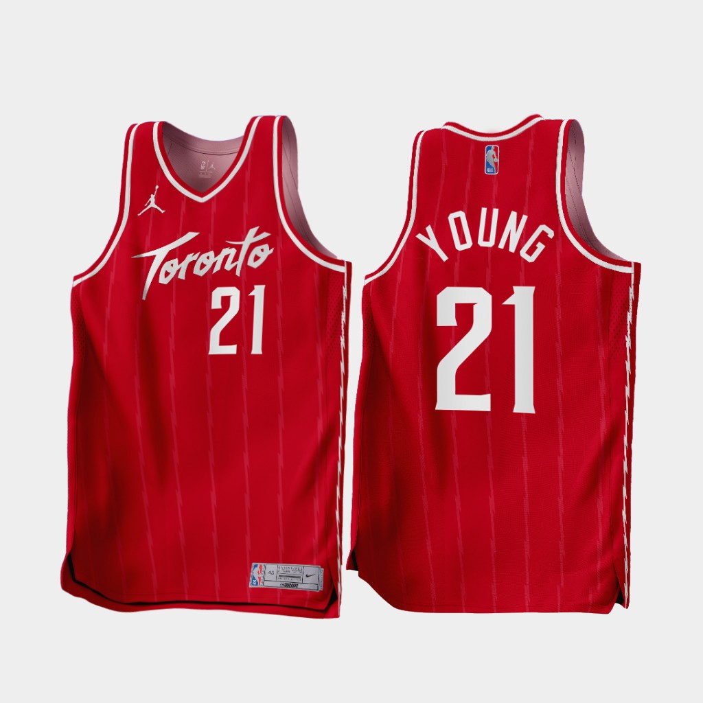 Toronto Raptors Thaddeus Young 2022-23 Red Earned Edition Jersey Toronto Raptors Thaddeus Young 2022-23 Red Earned Edition Jersey