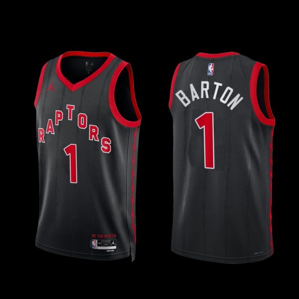 Toronto Raptors Will Barton 2022-23 Black Statement Edition Jersey Toronto Raptors Will Barton 2022-23 Black Statement Edition Jersey