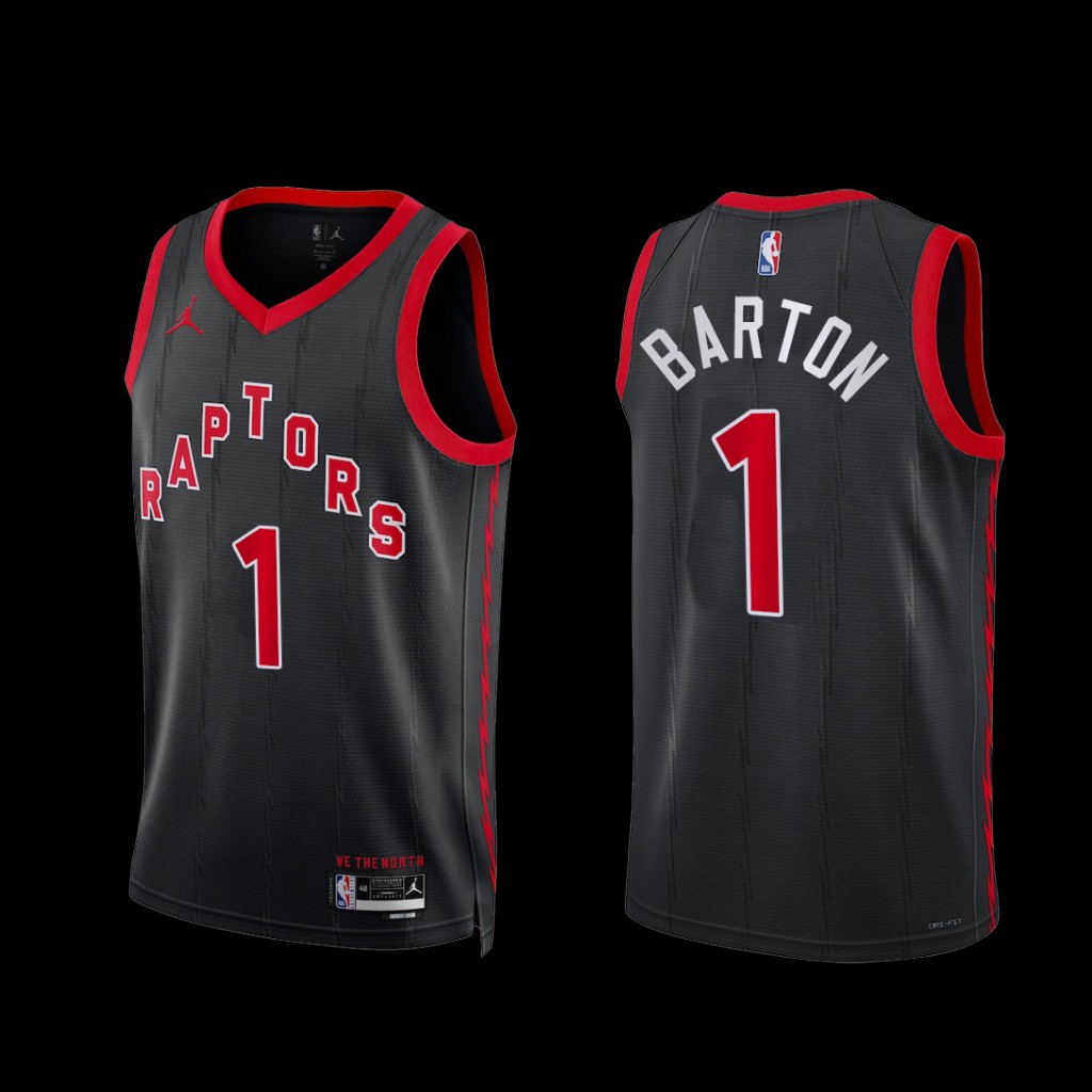 Toronto Raptors Will Barton 2022-23 Black Statement Edition Jersey Toronto Raptors Will Barton 2022-23 Black Statement Edition Jersey