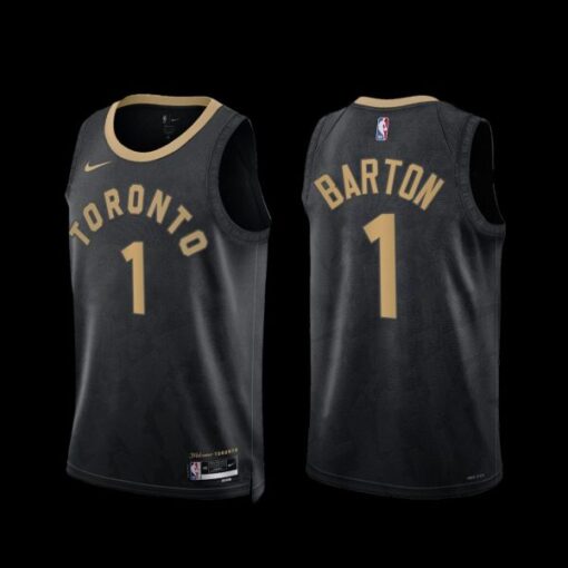 Toronto Raptors Will Barton 2022-23 City Edition Jersey Black