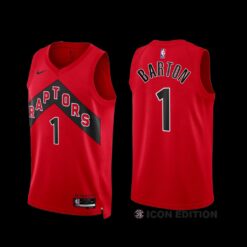 Toronto Raptors Will Barton 2022-23 Red Icon Edition Jersey
