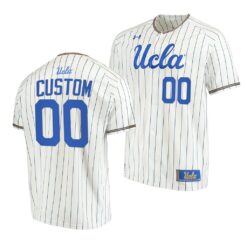 UCLA Bruins Custom White Pinstripes College Baseball Jersey