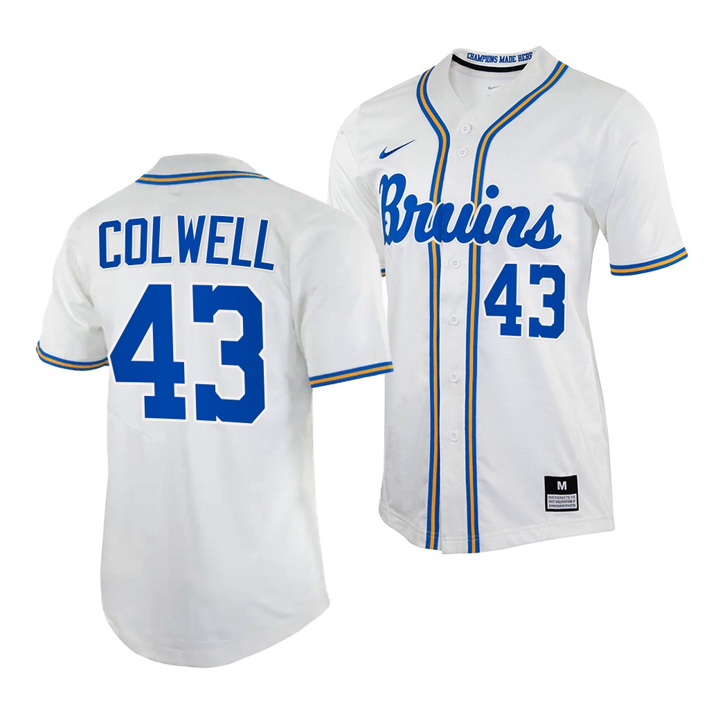 UCLA Bruins Daniel Colwell White College Baseball Jersey UCLA Bruins Daniel Colwell White College Baseball Jersey