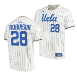 UCLA Bruins Jackie Robinson White Pinstripes College Baseball Jersey