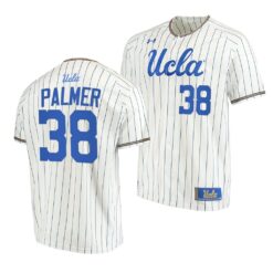 UCLA Bruins Jake Palmer White Pinstripes College Baseball Jersey