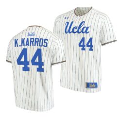 UCLA Bruins Kyle Karros White Pinstripes College Baseball Jersey