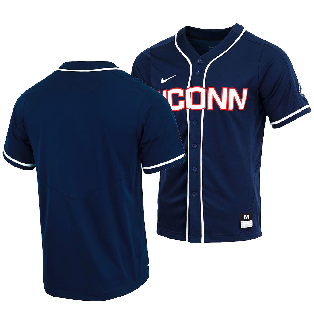 UConn Huskies College Baseball Navy Replica Jersey UConn Huskies College Baseball Navy Replica Jersey