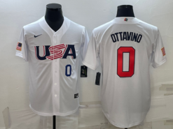 USA Adam Ottavino White Navy 2023 World Baseball Classic Jersey