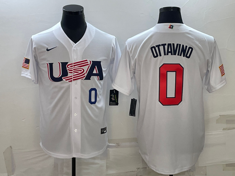 USA Adam Ottavino White Navy 2023 World Baseball Classic Jersey USA Adam Ottavino White Navy 2023 World Baseball Classic Jersey