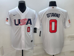 USA Adam Ottavino White Red 2023 World Baseball Classic Jersey