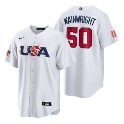 USA Adam Wainwright White 2023 World Baseball Classic Jersey