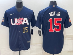 USA Bobby Witt Jr. Navy Gold 2023 World Baseball Classic Jersey