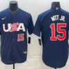 USA Bobby Witt Jr. Red Gold 2023 World Baseball Classic Jersey
