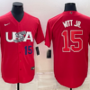 USA Bobby Witt Jr. Red Gold 2023 World Baseball Classic Jersey