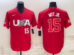 USA Bobby Witt Jr. Red White 2023 World Baseball Classic Jersey