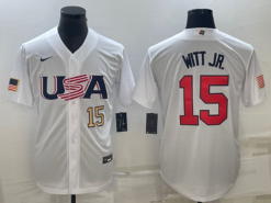 USA Bobby Witt Jr. White Gold 2023 World Baseball Classic Jersey