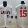USA Bobby Witt Jr. Red White 2023 World Baseball Classic Jersey