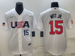 USA Bobby Witt Jr. White Navy 2023 World Baseball Classic Jersey