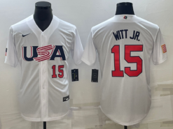 USA Bobby Witt Jr. White Red 2023 World Baseball Classic Jersey