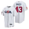 USA Cedric Mullins White Navy 2023 World Baseball Classic Jersey