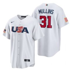 USA Cedric Mullins White 2023 World Baseball Classic Jersey