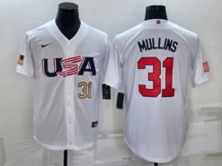 USA Cedric Mullins White Gold 2023 World Baseball Classic Jersey