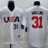 USA Cedric Mullins White Red 2023 World Baseball Classic Jersey