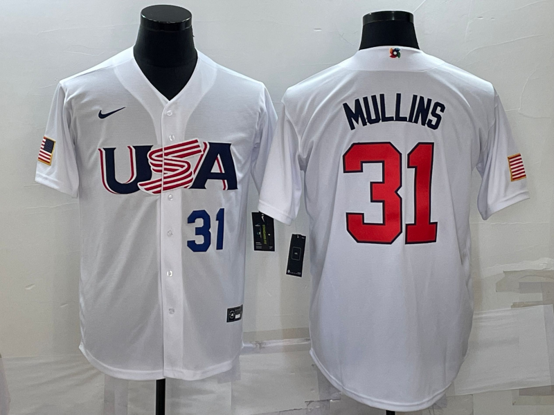 USA Cedric Mullins White Navy 2023 World Baseball Classic Jersey USA Cedric Mullins White Navy 2023 World Baseball Classic Jersey