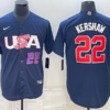 USA Clayton Kershaw Navy Red 2023 World Baseball Classic Jersey USA Clayton Kershaw Navy Red 2023 World Baseball Classic Jersey